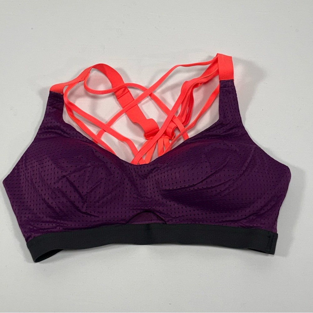 Strappy Back Victoria's Secret Purple Mesh Sports Bra 34C
